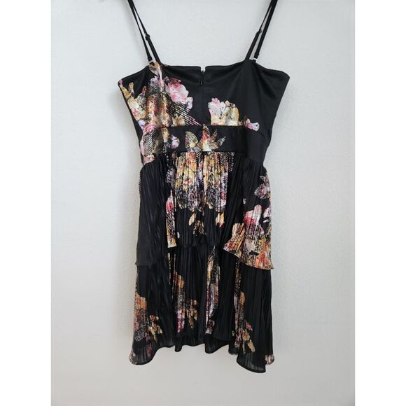 Dress the Population Libby Metallic Floral Strapless Cocktail Minidress | Size M - Picture 7 of 9